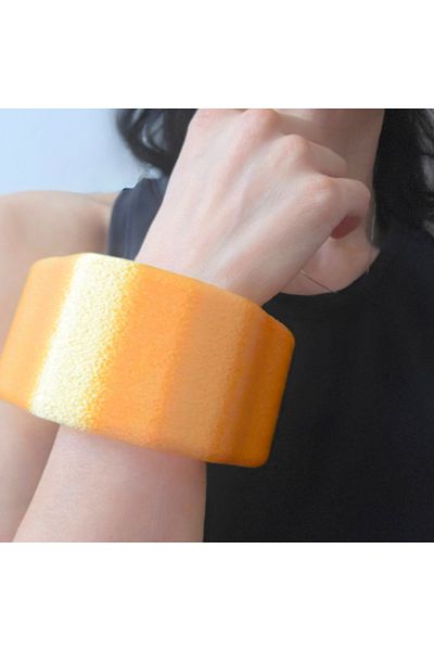 ZLBoutique Roman Style Monolith Bracelet Made of Ecological Pla - Gold, Diameter: 5 Cm, ​​Length: 11.5 Cm