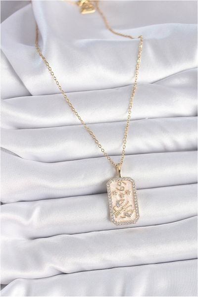 Skygo 316L Steel Gold Color Chain Cancer Zodiac Sign Zircon Stone Women's Necklace - Tj-Bko9467