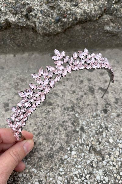 Hobigram Alejandro Pink Bridal Henna Crown Special Occasion Accessory Women's Crown Hair Accessory