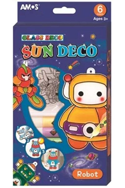 Amos Cam Boyama Seti Sun Deco Robot