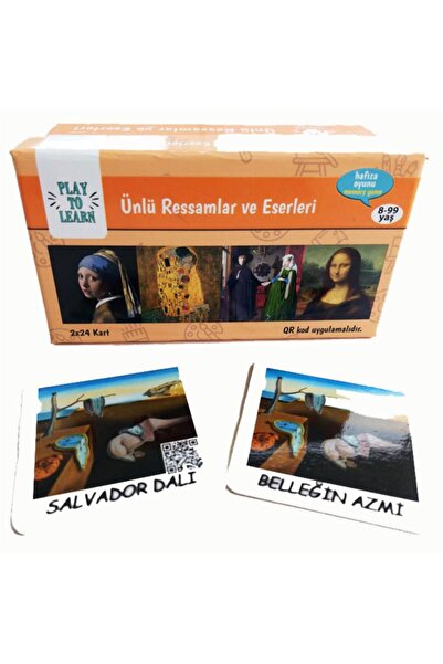Play to Learn Ünlü Ressamlar Ve Eserleri - Genel Kültür Oyunu, Eğitici Kutu O...