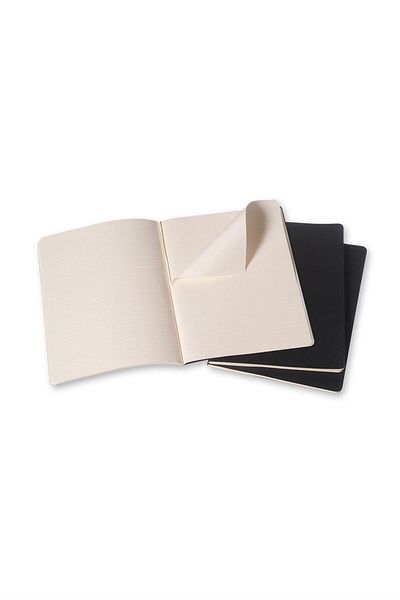 Moleskine Cahier Large Size Cardboard Cover Lined Notebook Black /