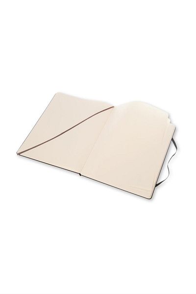 Moleskine دفتر ملاحظات عادي مقاس 19*25 بغطاء صلب مقاس Xl أسود /