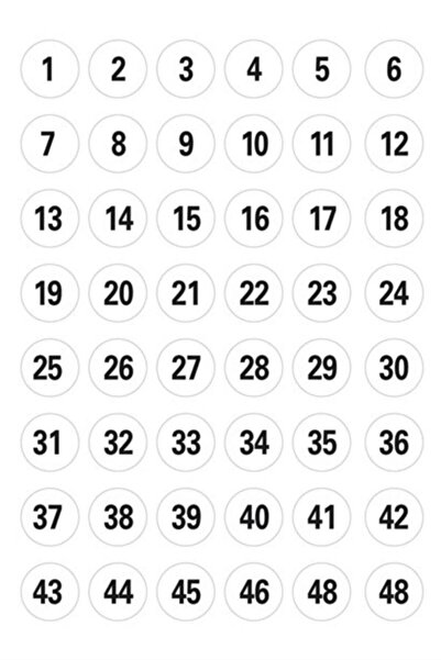 Herma فاريو رقم Etıket 1-240 12 ملم أسود-أبيض