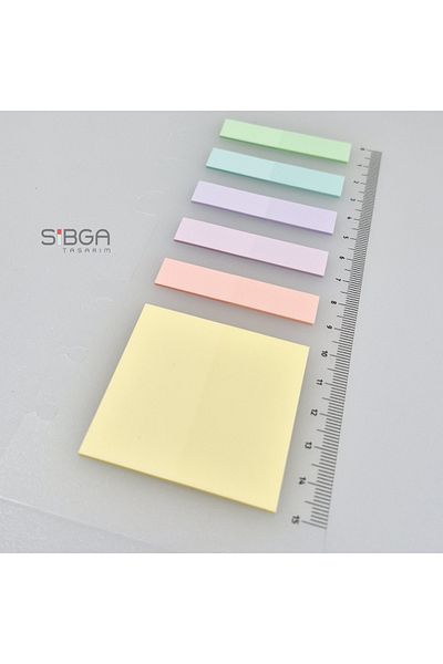 sibga tasarım Transparent Color Postit Post-It Post It. Book Marker Bookmark Postit Sticker Note Paper