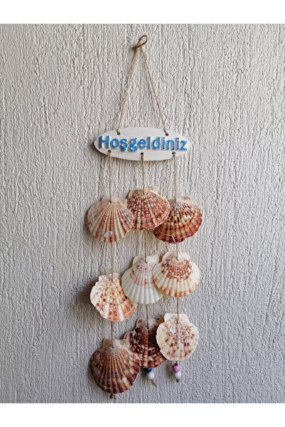 Grimsi Hoşgeldiniz Kapı Süsü Deniz Kabuklu Rüzgar Çanı