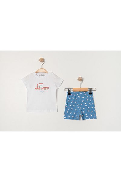 YUSALİ Men's Shorts Suit with Tractor Figure