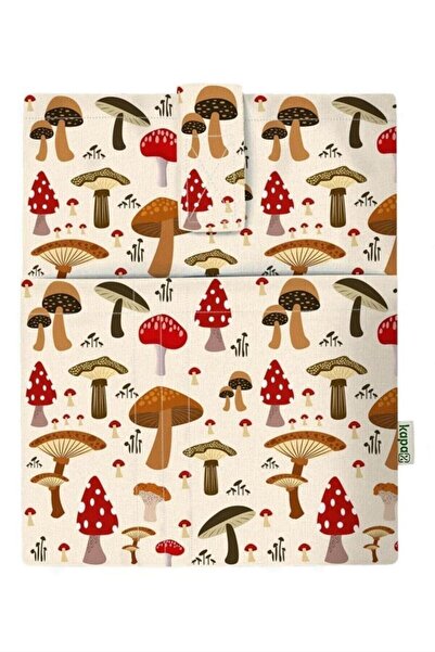 Kapax Mona Mantar Desenli 20x25 Kitap Kılıfı 156