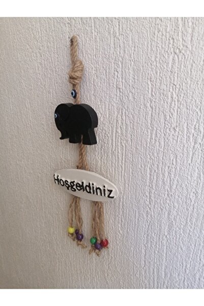 Grimsi Black Elephant Decorative Welcome Door Wall Ornament