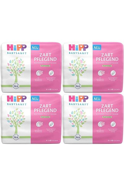 Hipp Baby Sanft Wet Towel Wipes 48 Sheets Classic Set of 12 (4Pk*3) 576 Sheets