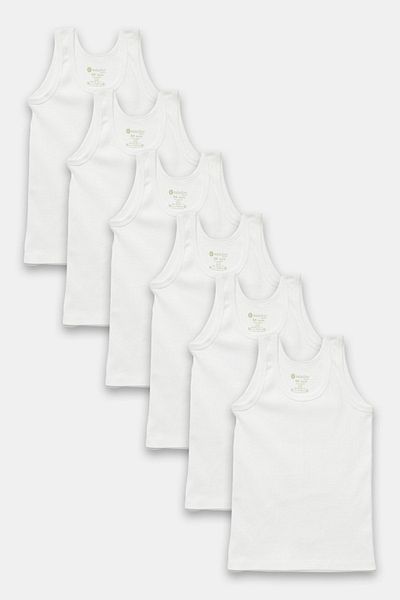 natuline Boy's Organic Cotton Rib 6-Piece Undershirt