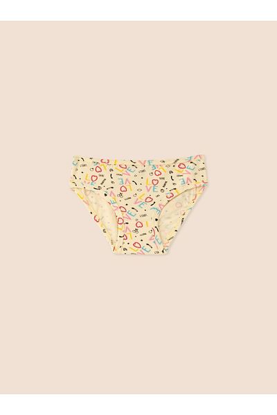 natuline Girl's Organic Cotton Lycra Panties 6 Pieces Love Emp. 5815-6
