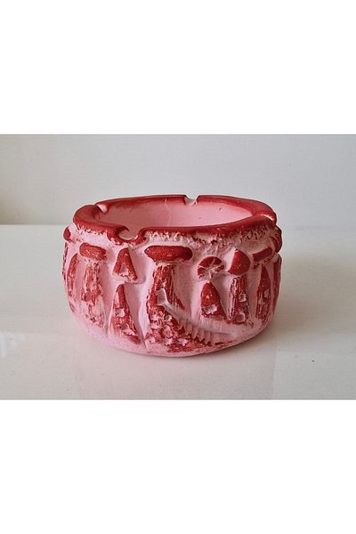 morlalem m 8,5cm Red Ashtray Cappadocia Urgup Göreme Ortahisar Rock Houses Fairy Chimneys