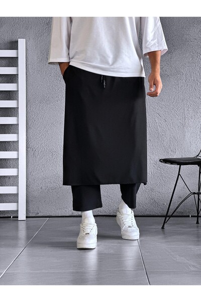 COCOPELLI Boyfriend السراويل الساموراي الأسود