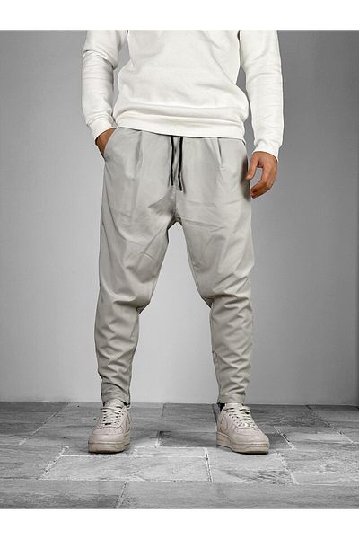 COCOPELLI Γκρι αλεξίπτωτο Jogger με λεπτομέρεια με φερμουάρ