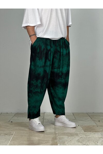 COCOPELLI Green Batik Pleated Half Shalwar