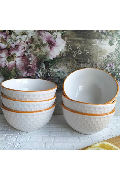 SERANO 6'lı Yuvarlak 12 Cm Çorba Kasesi Takımı Çerezlik Sosluk Reçellik Hediy...