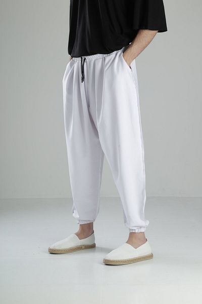 COCOPELLI White Stitching Detailed Pleated Half Baggy