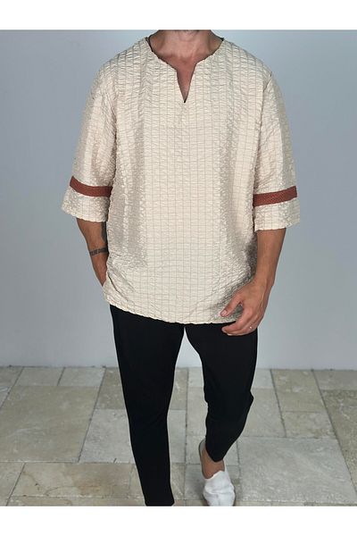 COCOPELLI Μπλουζάκι Fakir Sleeve Beige