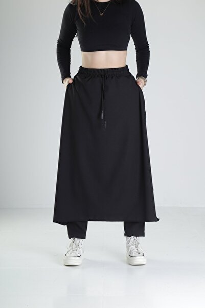 COCOPELLI Дамски черни панталони с дизайн „Самурай“ COC1808