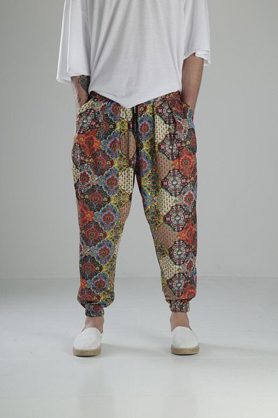 COCOPELLI Ethnic Patterned Pleated Half Shalwar