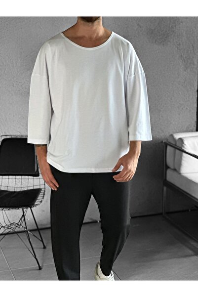 COCOPELLI Λευκό μποέμ μπλουζάκι με λεπτό μανίκι