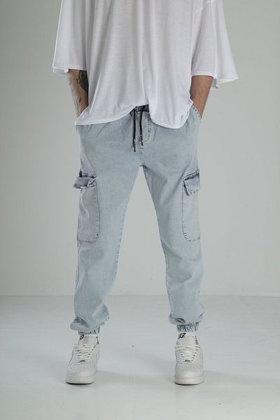 COCOPELLI Παντελόνι Jogger Ice Blue Premium ποιότητας
