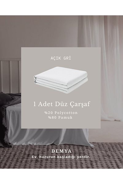 Demya Home Cotton Single Flat Sheet 160X240 cm