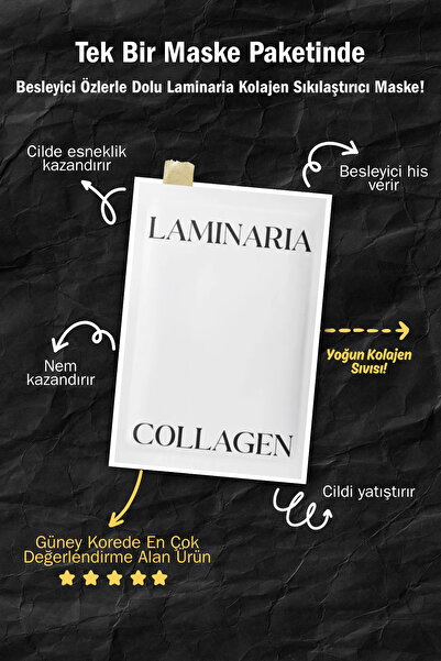 Shionle Kolajen Içeren Gözenek Sıkılaştırıcı Lamınarıa Kore Kağıt Maske