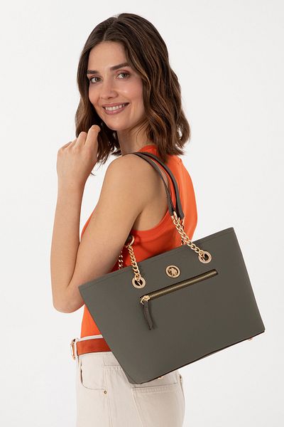 U.S. Polo Assn. Women's Khaki Shoulder Bag 50293654 -Vr183