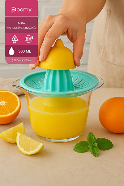 Poomy Pratik Mika Limon ve Portakal Sıkacağı - Kolay Temizlenebilir Manuel Na...
