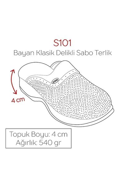 ÇİZGİ MEDİKAL Λευκές διάτρητες κλασικές γυναικείες παντόφλες Sabo Orthopedic Hospital Doctor Nurse Slippers