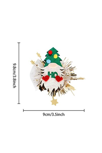 Flippy Κλιπ μαλλιών, Flippy, Χριστουγεννιάτικο θέμα, Σχέδιο Gnome, Καμβάς, 9,...