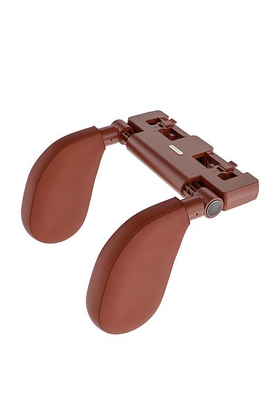 ZEQAS Car Headrest Holder Eco Leather Memory Foam Adjustable Brown Phone/tab Holder, Hook
