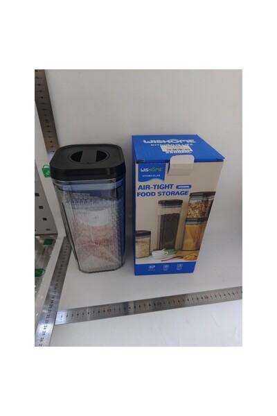 Flippy food storage set, 2 containers (1.2 L & 2.5 L), transparent with black lids