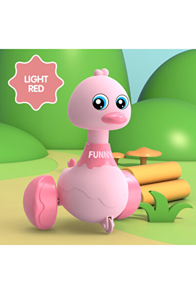 Choice لعبة بطة متأرجحة للأطفال باللون الأحمر الفاتح، لعبة كرتونية، سيارات ضغ...