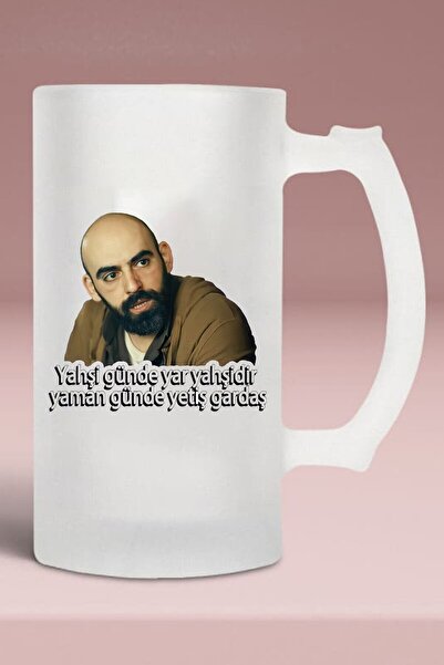 Vays Buzlu Cam Bira Bardağı - Yahşı Günde Yar Yahşıdır