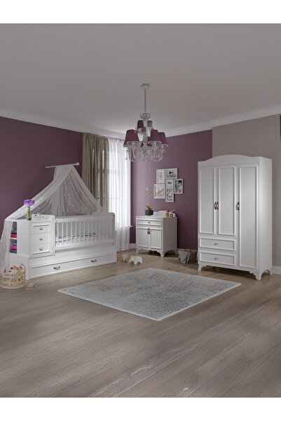Baby Darling Lisa Büyüyebilen Bebek Odası Beyaz %100 Mdf