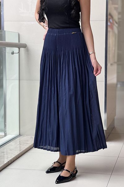Ghisa Pleated Loose Trousers with Elastic Waist