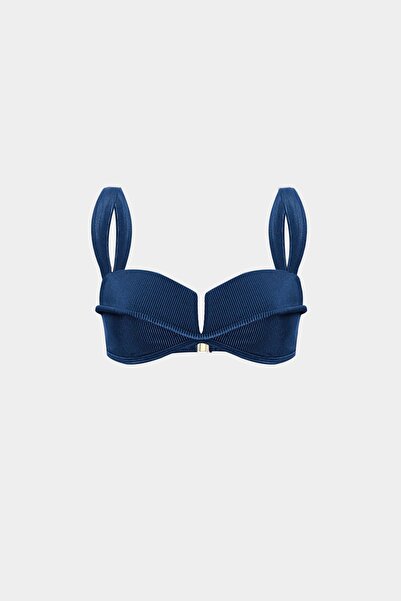 Açelya Okcu RHEA Fit Premium Women's Bikini Top - Piping Detail and Texture