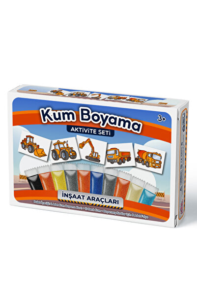 Kumbo Kum Boyama Iş Makineleri | Kum Boyama Aktivite Seti 5'li Kutulu Paket