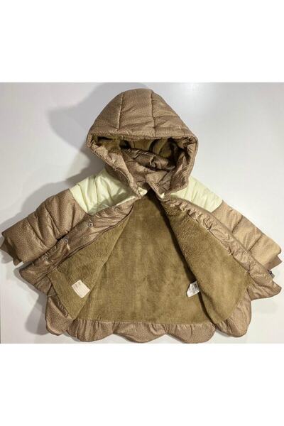 Midimod Gold Kapşonlu Welsoftlu Kız Çocuk Mont 2-5 Yaş
