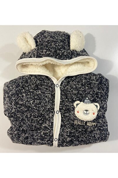 Puan Baby Puanbaby Happy Klkl. Kapşonlu Kalın Kız Bebek Kışlık Hırka Mont