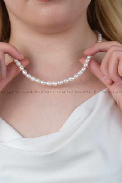 ROSELİNNA Gerçek Inci Kolye, Bileklik Küpe Set, Gerçek Tatlı Su Incisi Set | Clara Model