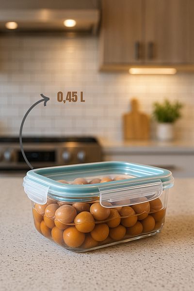 Melkan Home Rectangular Mini Storage Container with Lock |   0.45 Liter Bpa Free Air and Waterproof Storage Container with Lid
