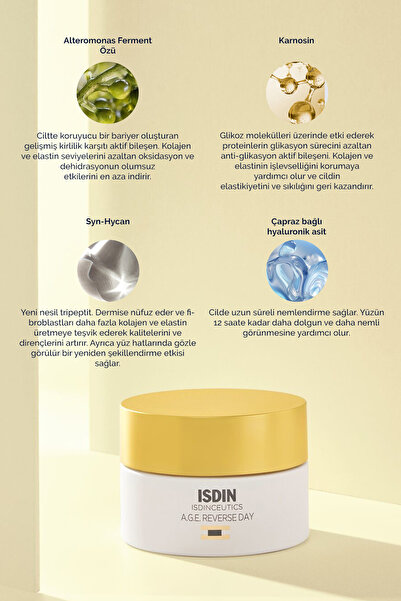 ISDINCEUTICS A.g.e. Reverse Day Anti-aging Cream 50 ml Yaşlanma Karşıtı Gündüz Bakım Kremi