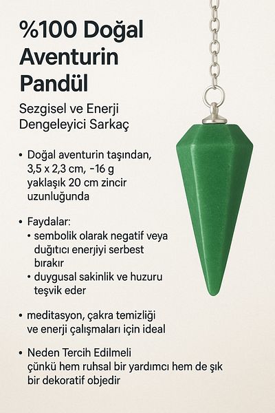 Crystalclem Aventurine Naturalized Mini Pandula Pendant Aa Quality Naturalized With Confirmation Card