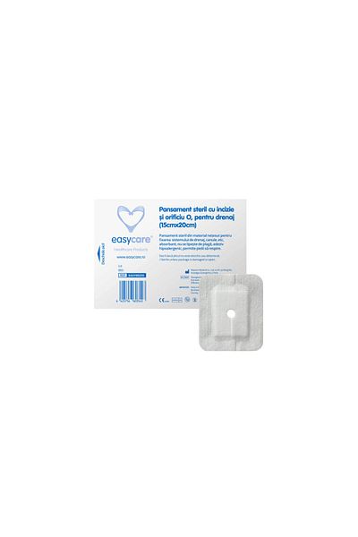 easycare Sterile Dressing With Incision And Hole O, For Drainage 15x20cm/25 Pcs