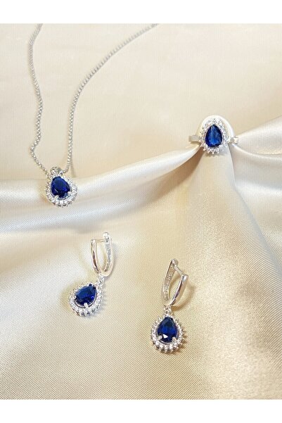 Inure Jewelry Sultanit 925 Ayar Zirkon Taşlı Damla Kesim Ayarlanabilir (KOLYE...