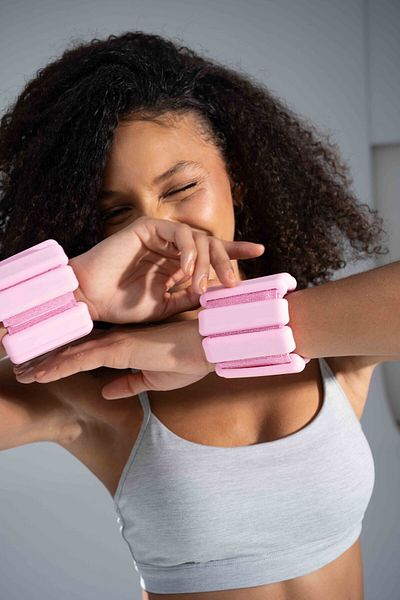 JoinMeli Alăturați-vă Meli Pink Greutate mâini și picioare 2 X 0,5 Kg -Cu curea recondiționată-